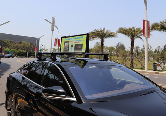 Signage supérieur de Digital de cabines de signe du taxi mobile extérieur LED de P2.5mm IP65