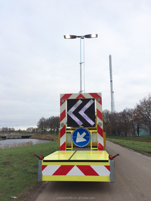 Affichage à LED mobile de la publicité P16 pour les astuces de avertissement de route de camion de remorque