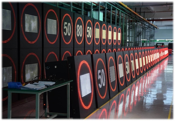 La limitation de vitesse polychrome d'EN12966 Digital signe le Cabinet d'alliage d'aluminium